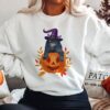 Black Cat On Pumpkin Sweatshirt