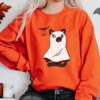 Cat Ghost Halloween Sweatshirt