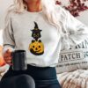 Cute Black Cat On Pumpkin Sweatshirt