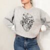 Floral Heart Nurse Sweatshirt