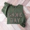 Game Day Leopard Cheetah Print Football Sweatshirt