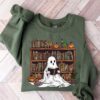 Ghost Reading Books Halloween Sweatshirt