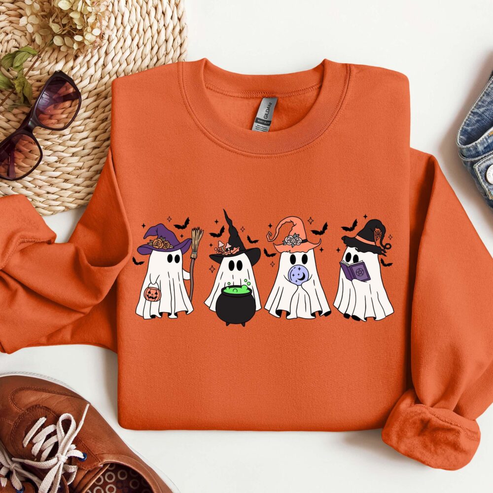 Ghost Reading Books Sweatshirt