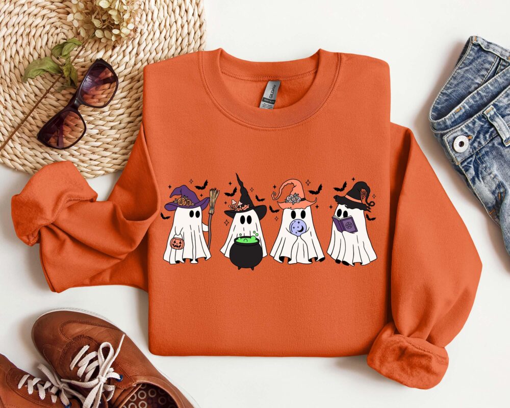 Ghost Reading Books Sweatshirt