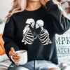 Kissing Skeletons Halloween Sweatshirt